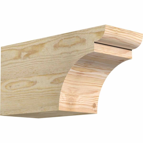 Ekena Millwork Yorktown Rough Sawn Rafter Tail, Douglas Fir, 6"W x 8"H x 16"L RFT06X08X16YOR00RDF - main